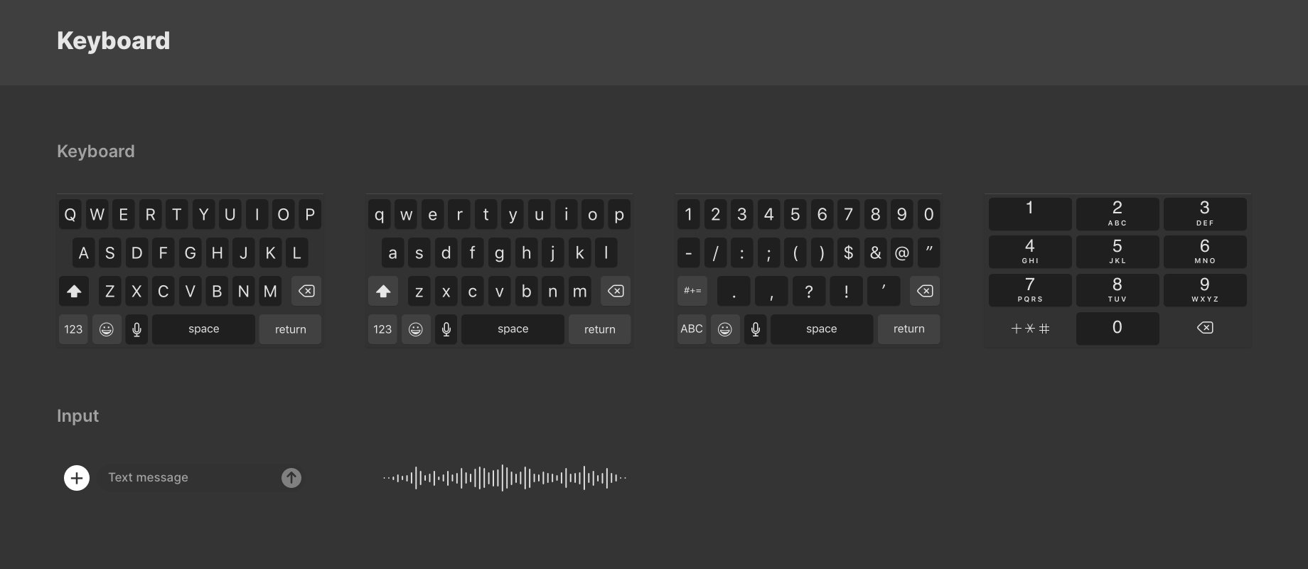 iOS Dark - keyboard